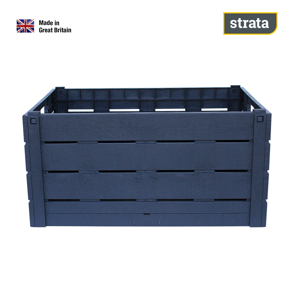 Caja plegable de plástico resistente