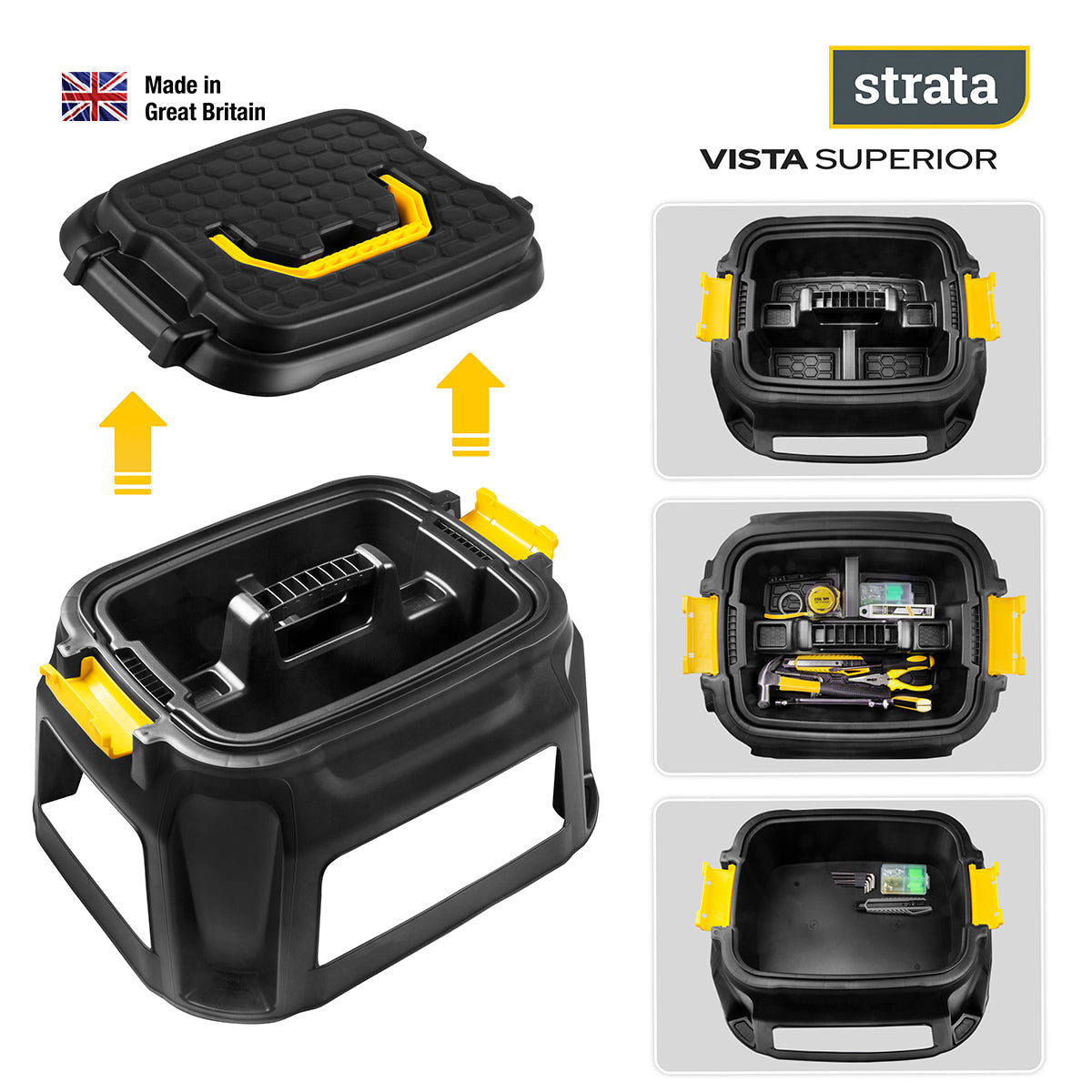 STRATA stool bench with tool compartment