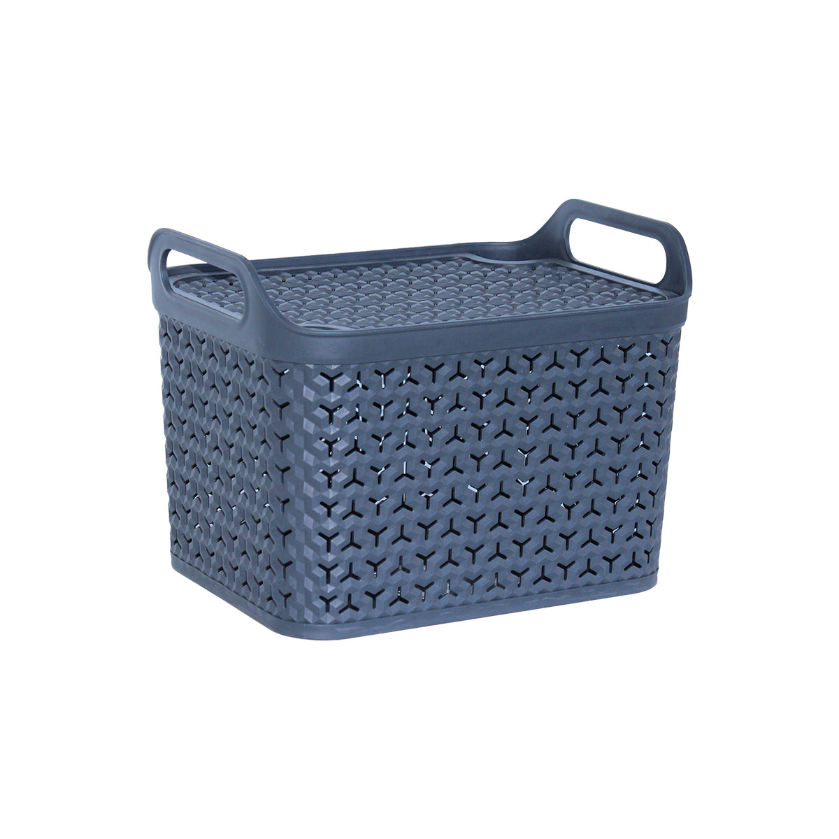 Sturdy recycled plastic basket Gray Girl STRATA