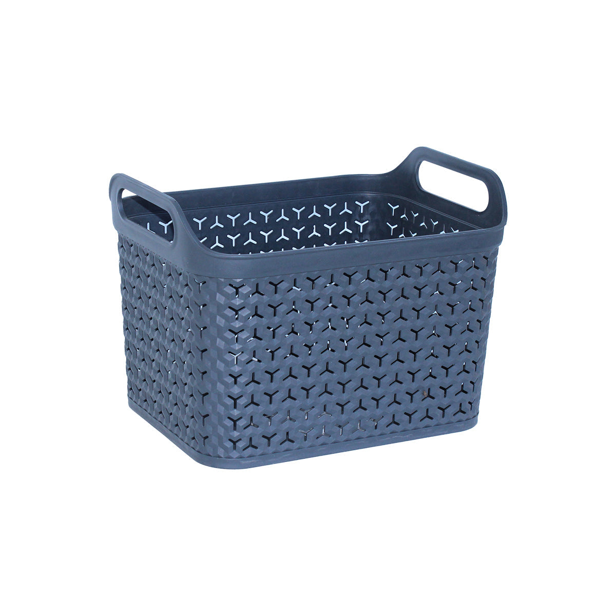 Sturdy recycled plastic basket Gray Girl STRATA